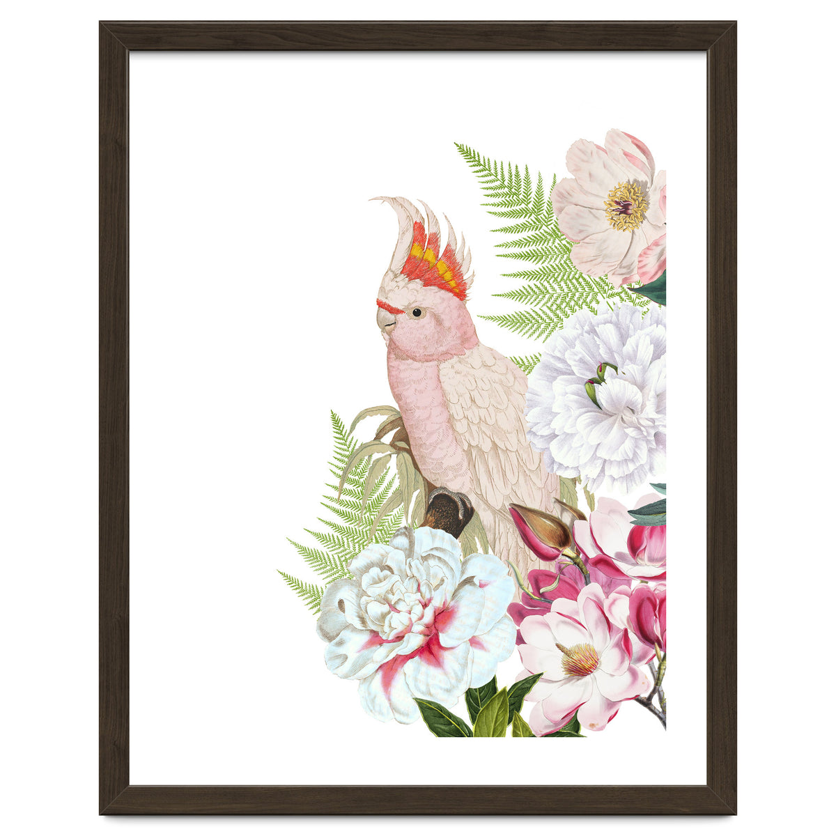 Cockatoo in Flower Jungle