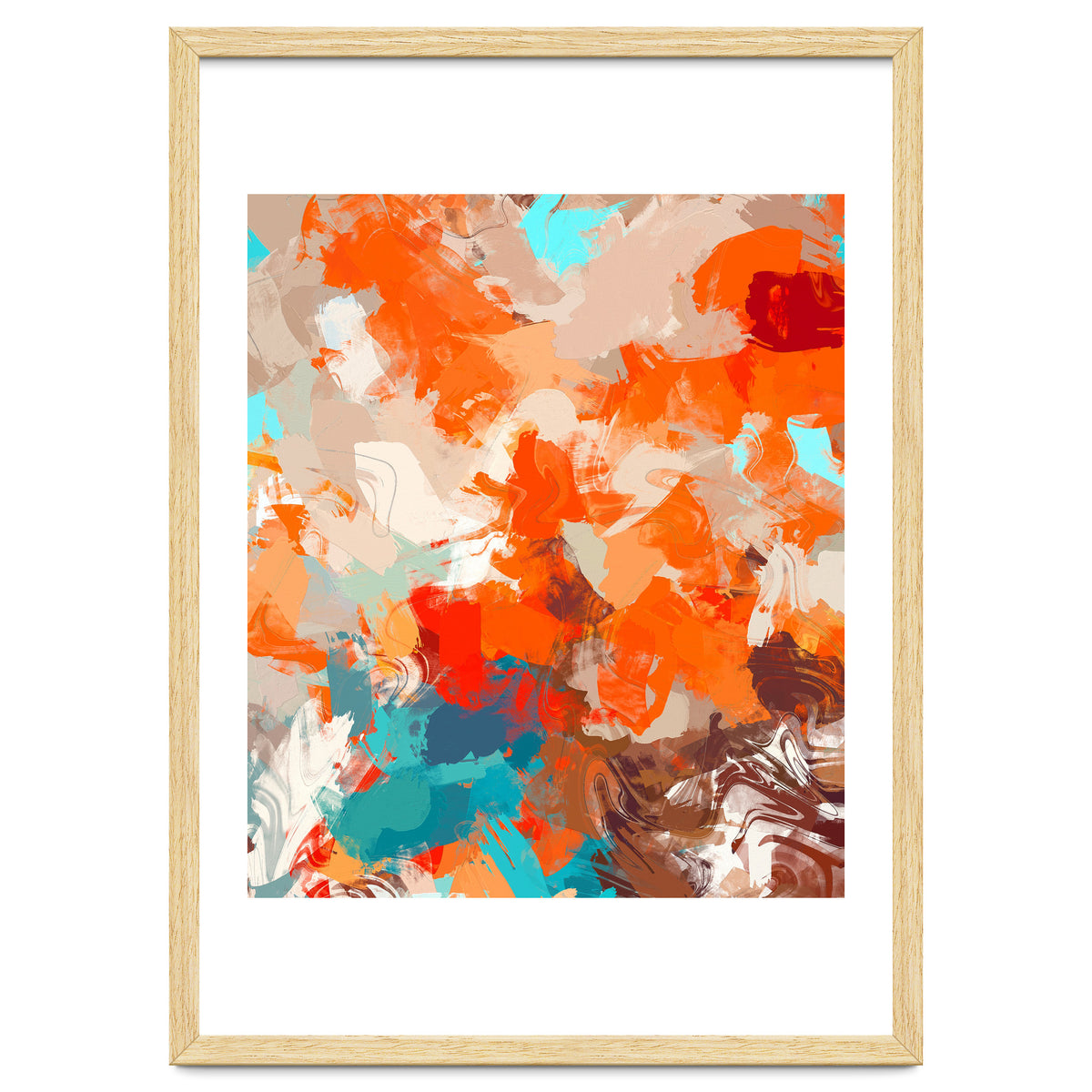 Pleasure, Abstract Painting Summer, Positivity Modern Bohemian Pop of Color Bright Good Vibes