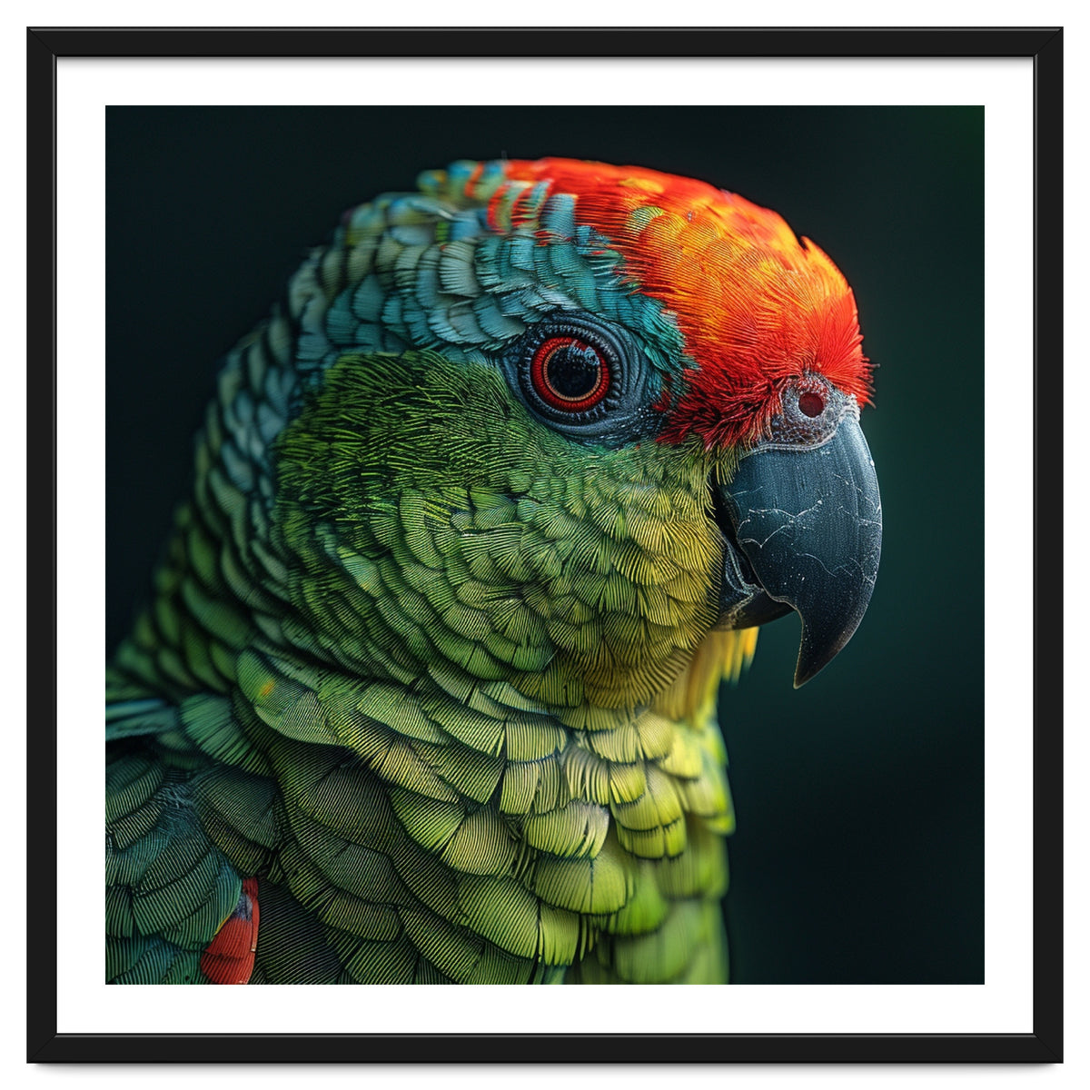 Close Up Colorful Parrot Bird Feather
