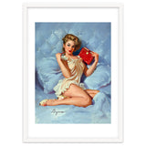 Pinup Sexy Girl Posing With Her Red Book thumbnail