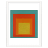 JOSEF ALBERS - HOMAGE TO THE SQUARE GREEN RED YELLOW ORANGE thumbnail