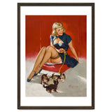 Pinup Sexy Girl Playing With Her Little Cats thumbnail