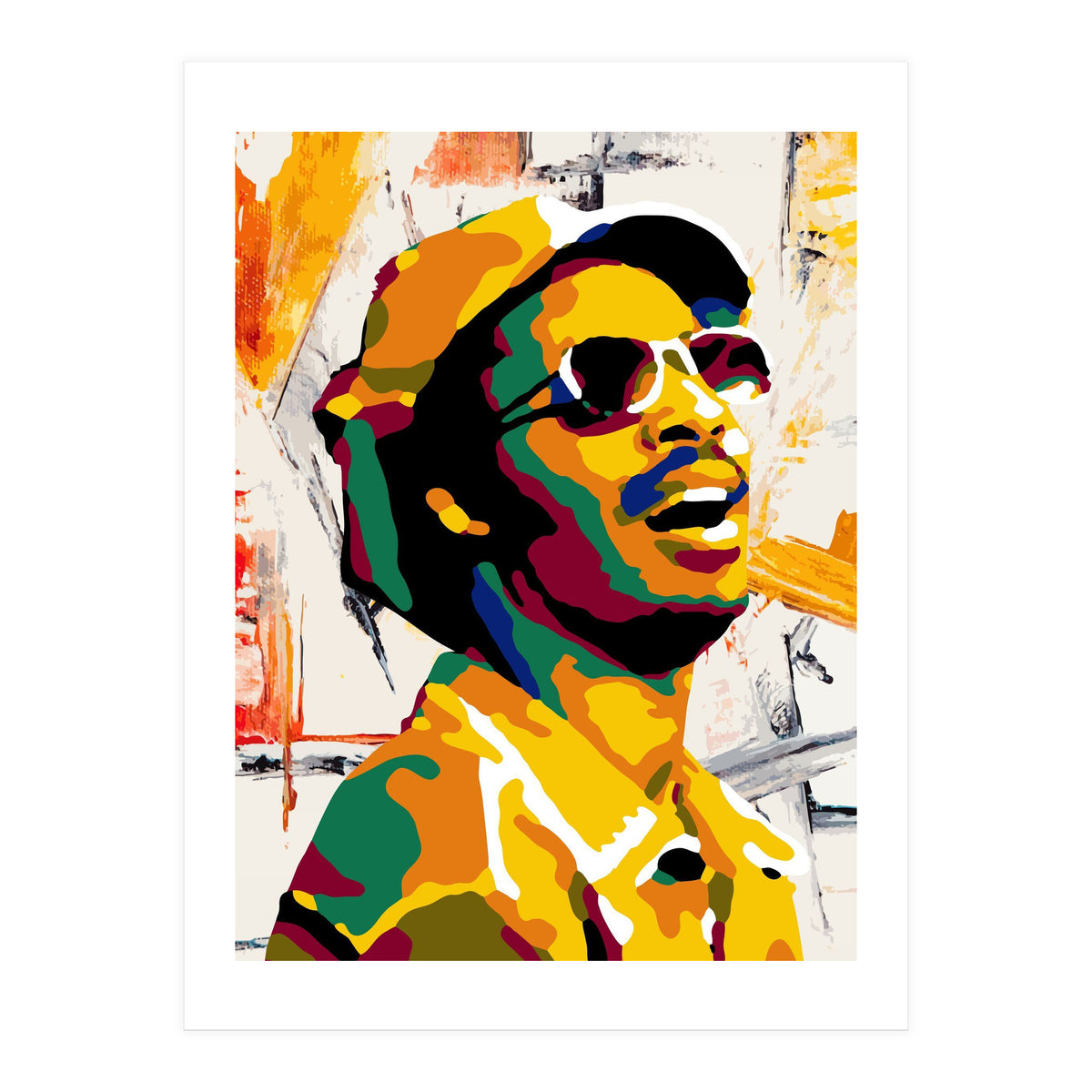 Stevie Wonder Retro Pop Art 3 (Print Only)