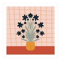 Floral Vase Orange (Print Only)
