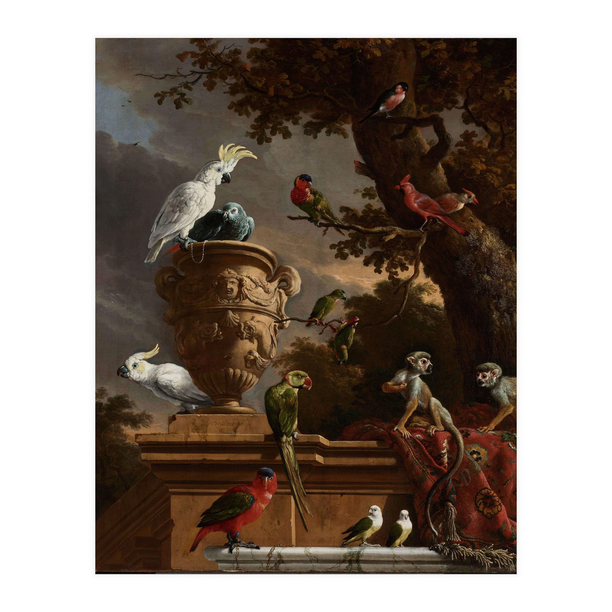 The Menagerie. The Managerie. Dating: c. 1690. Measurements: h 135 cm × w 116.5 cm. (Print Only)