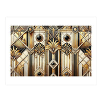 Art Deco Gold Geometric Pattern (Print Only)