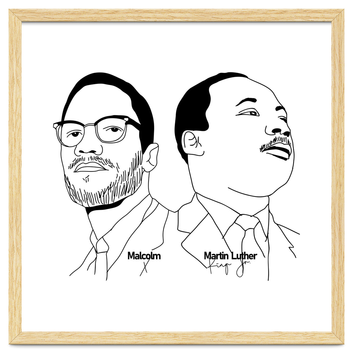 Martin Luther King Jr and Malcolm X