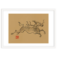 Kirin On Brown Paper