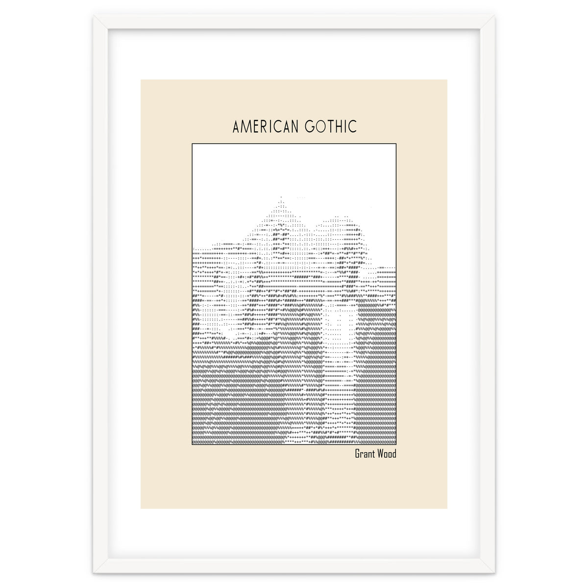 American Gothic – Grant Wood (ascii Art)