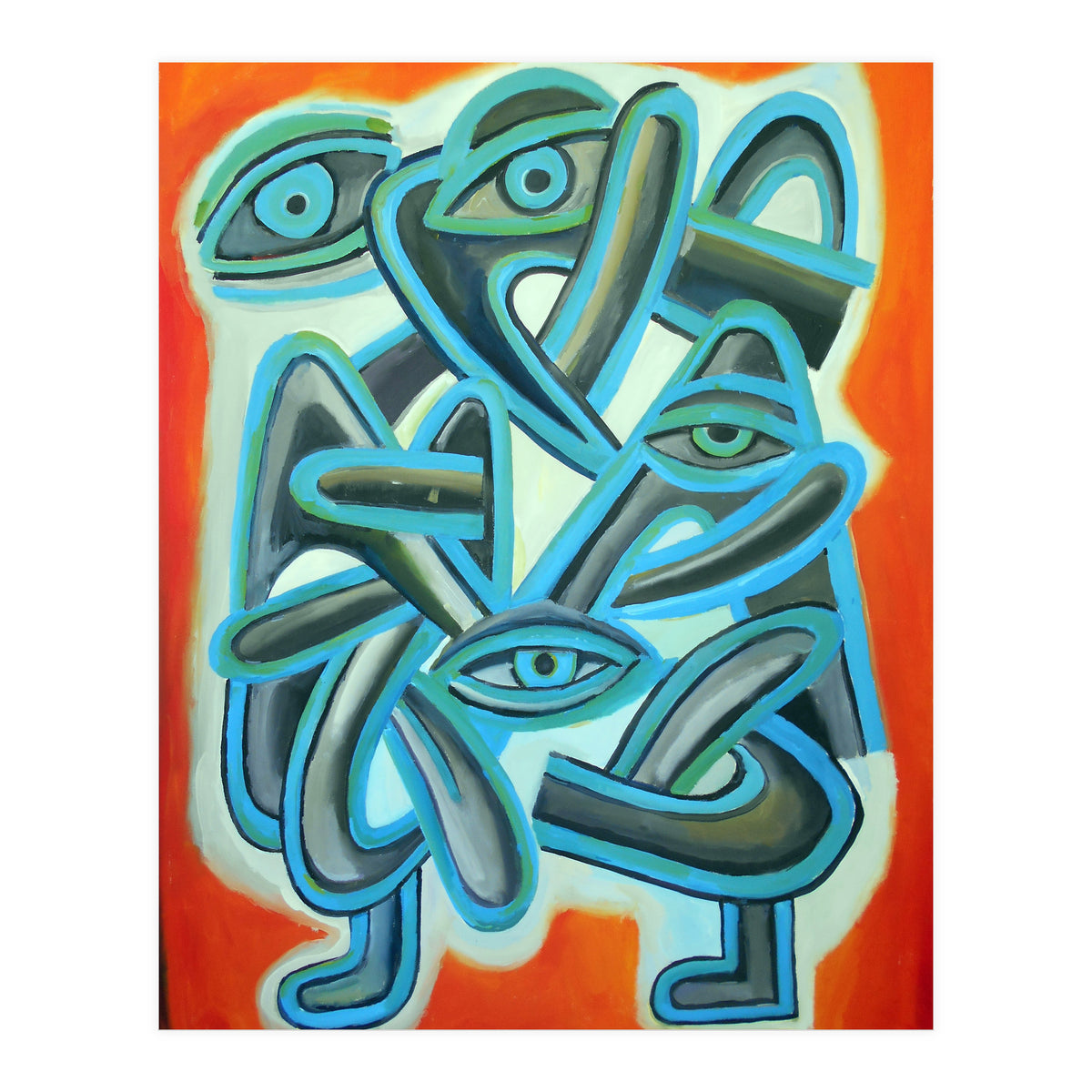 Graffiti Con Ojos Y Lenguas (Print Only)