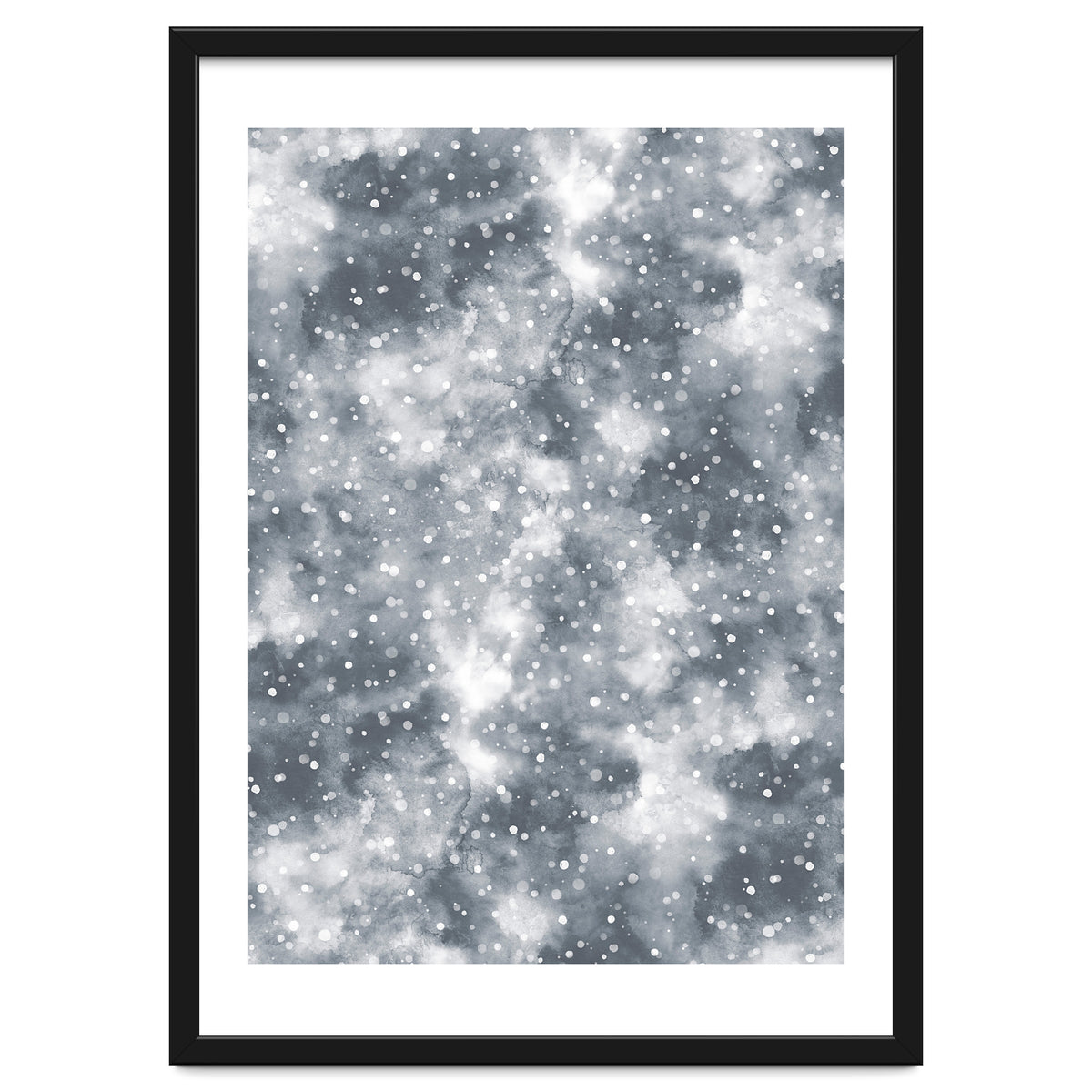 Abstract Winter Foggy Snow Gray White