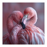Cute Two Pink Flamingos (Print Only) thumbnail