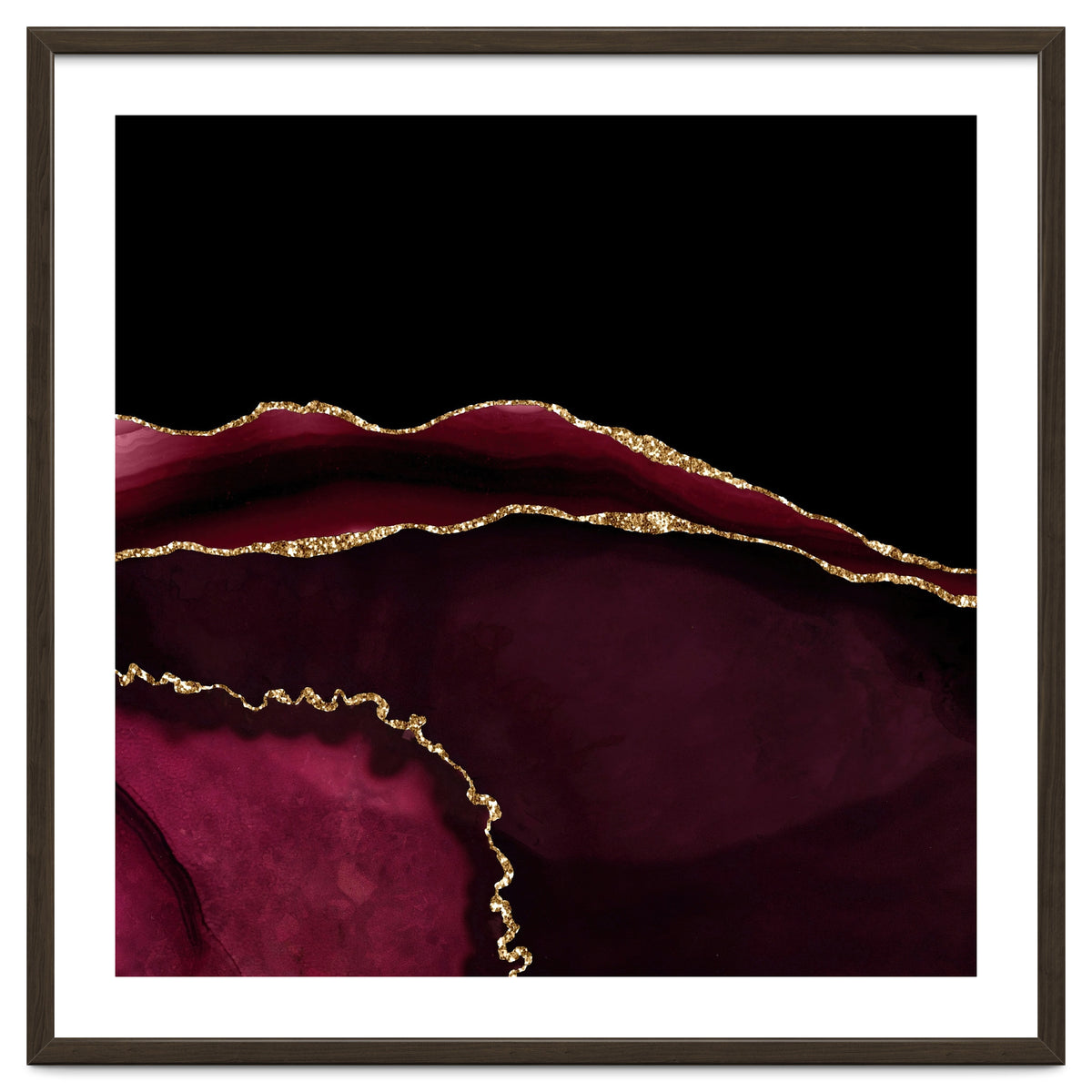 Burgundy & Gold Agate Texture 05