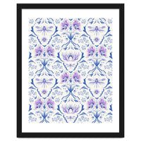 Bohemian Garden Blue Pattern