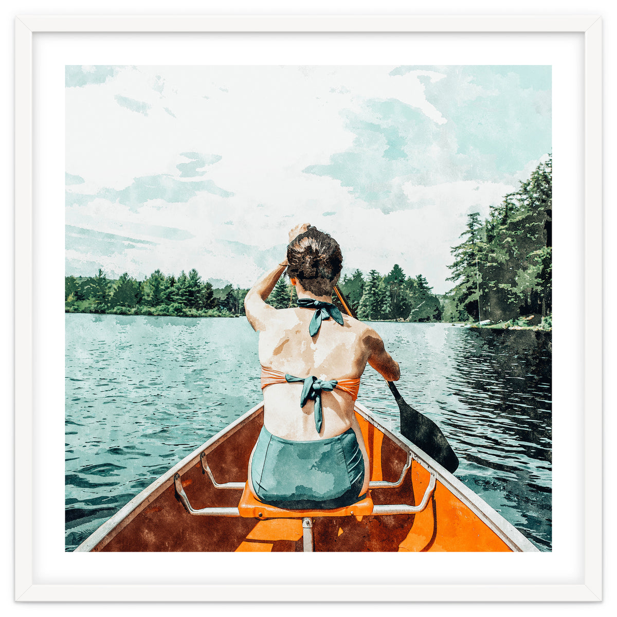 Row Your Own Boat | Woman Empowerment Confidence Painting | Positive Growth Mindset Boho Adventure