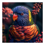 Vibrant Rainbow Lorikeet Parrot Close Up Portrait (Print Only) thumbnail