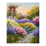 Serene Summer Garden Path Oil Painting (Print Only) thumbnail