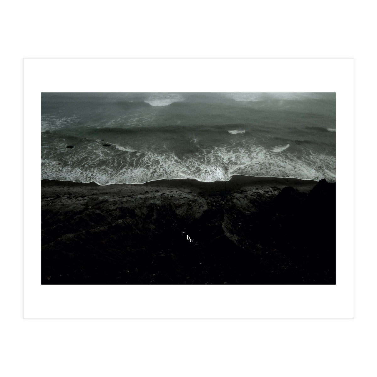 be - Ocean Wave - Black Beach (Print Only)