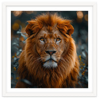 Majestic Lion Portrait Intense Gaze Wildlife