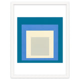 JOSEF ALBERS - HOMAGE TO THE SQUARE: BLUE WHITE GREY thumbnail