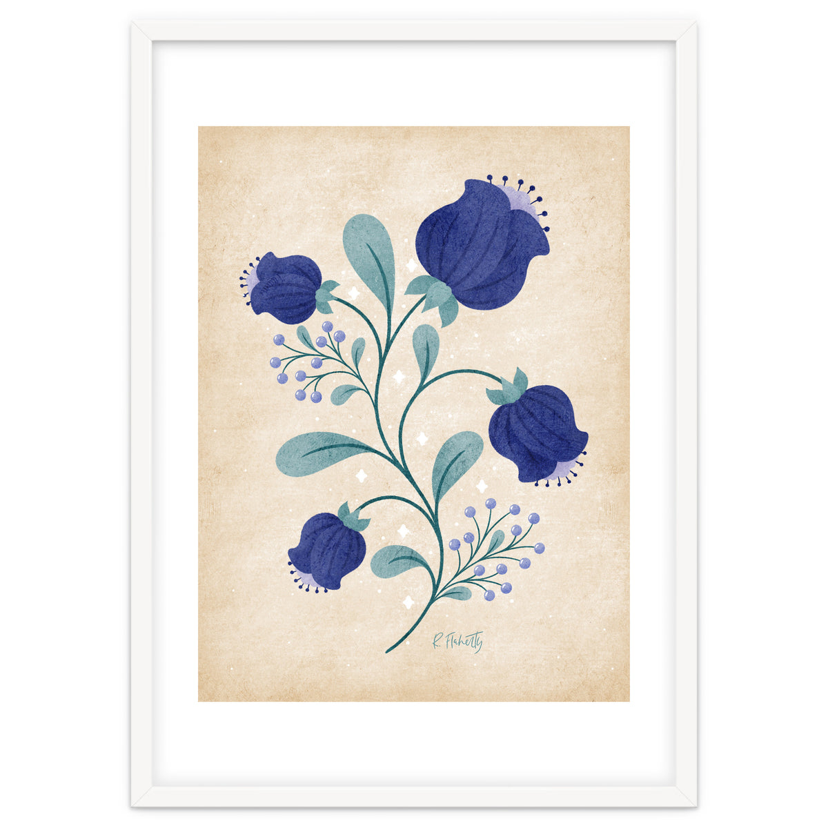 Blue Anemones Print Copy