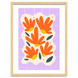 Modern Grid Floral Violet thumbnail