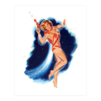 Pinup Astronaut Girl (Print Only)