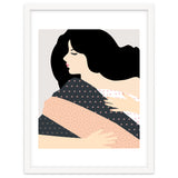 Not Today, Sleepy Lazy Woman In Bed, Quirky Eclectic Blanket Cozy Sleep In Illustration thumbnail