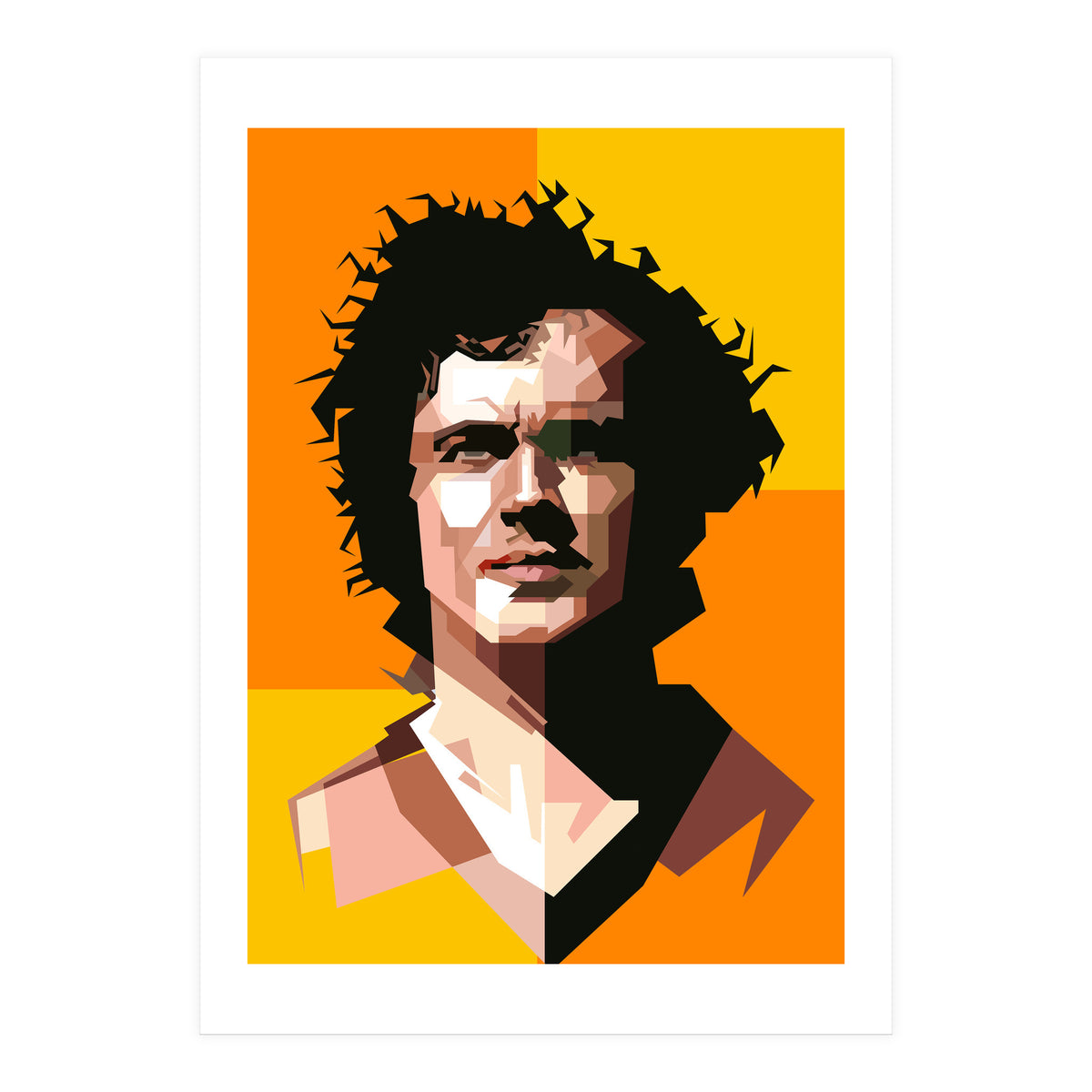 Retro Franz Beckenbauer Football  (Print Only)