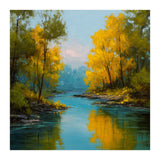 Serene Autumn River Landscape (Print Only) thumbnail