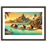 Vintage Bora Bora Poster, French Polynesia thumbnail