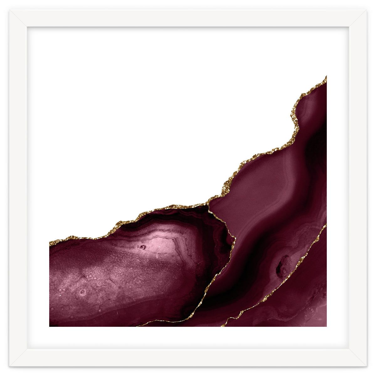 Burgundy & Gold Agate Texture 26