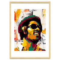 Stevie Wonder Colorful Abstract Retro Art