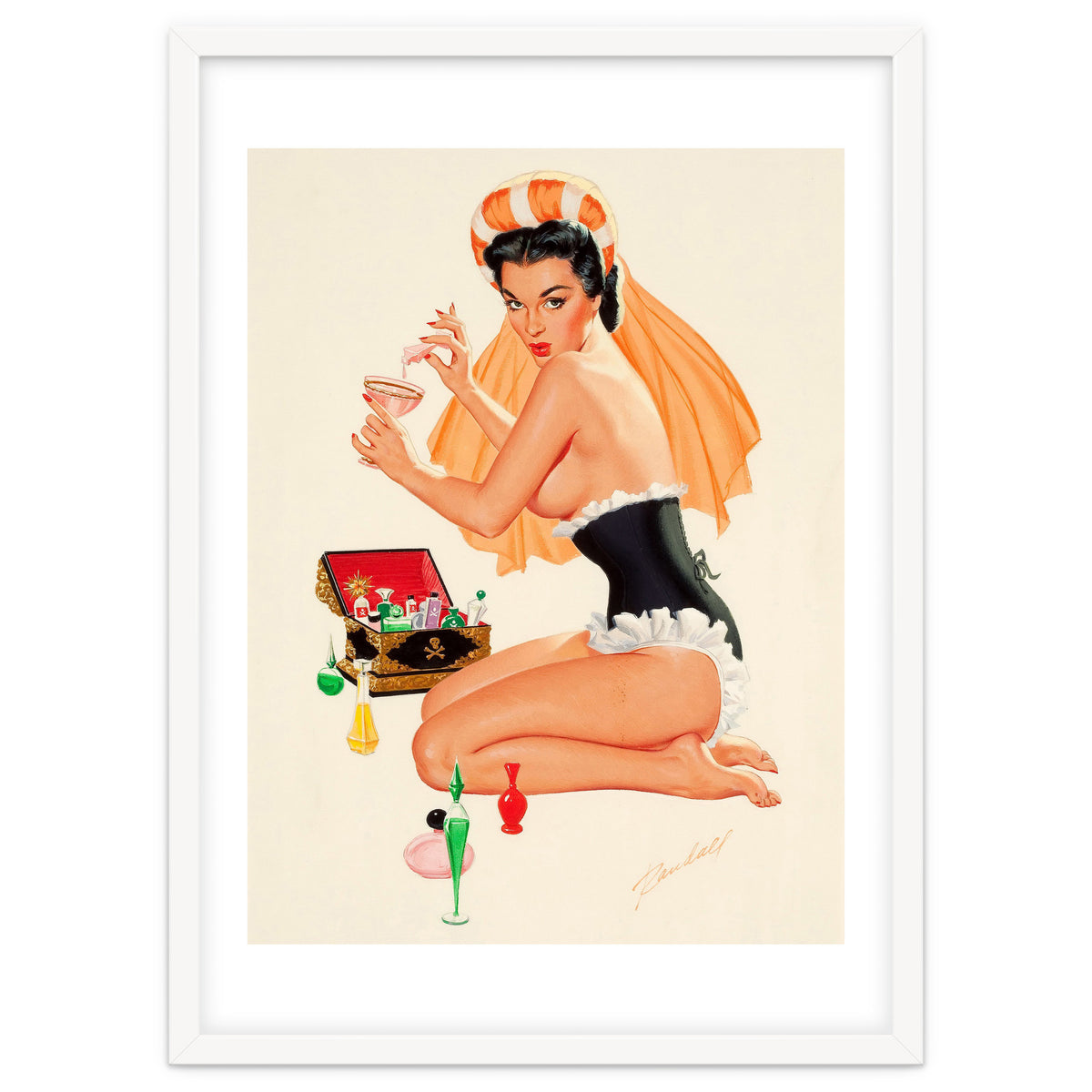 Young And Beautiful Witch Preparing A Love Portion