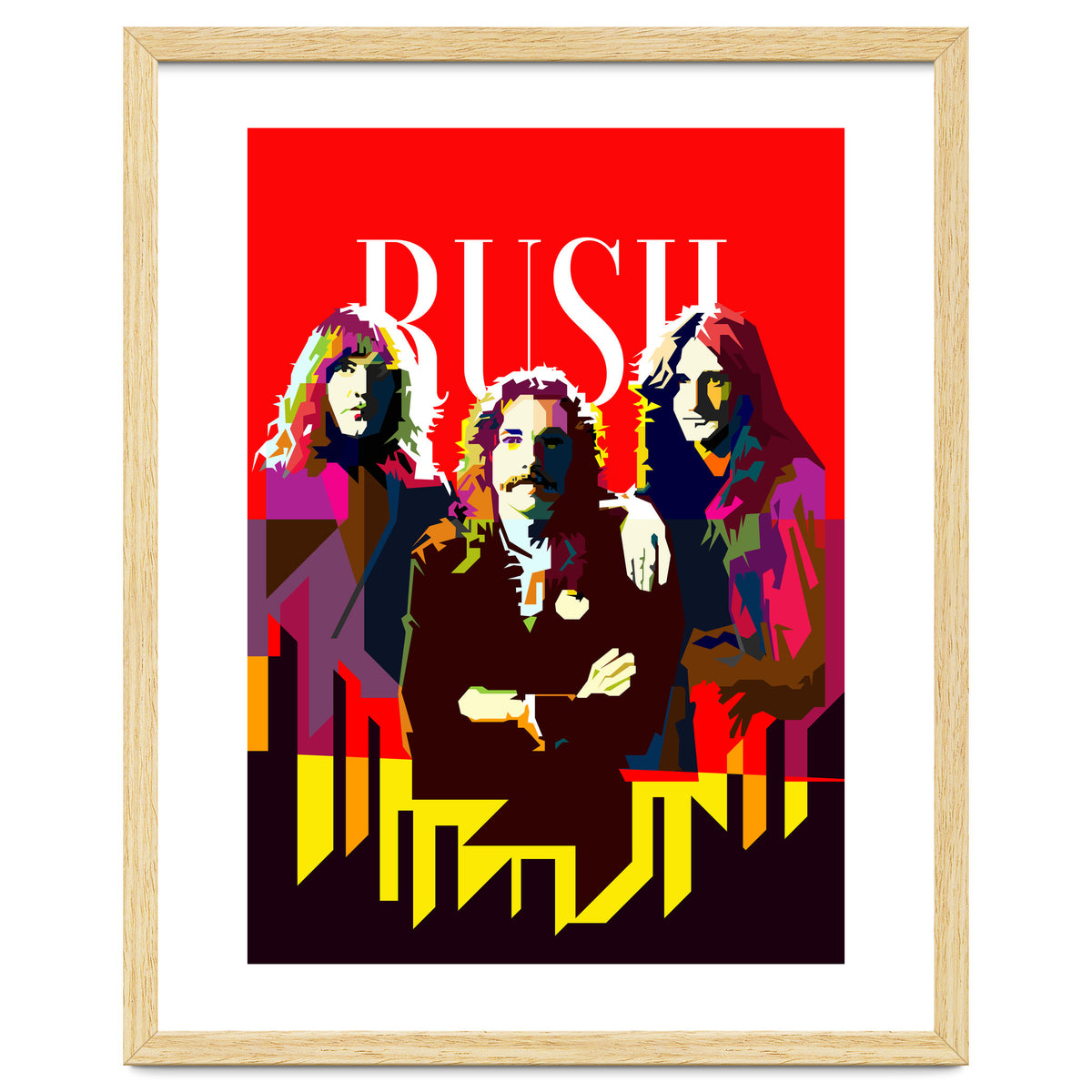Rush Progressive Rock Pop Art WPAP