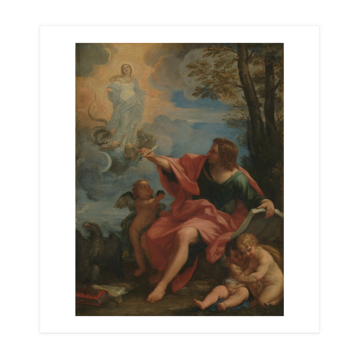 Carlo Maratta – Saint John the Evangelist on Patmos (c. 1680–1720) (Print Only)