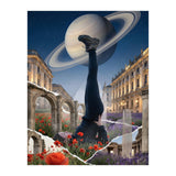 Cosmic Balance: Surreal Yoga in Ancient Dreamscapes (Print Only) thumbnail