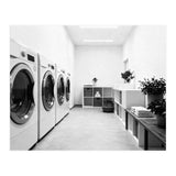 Minimalist Black and White Laundry Room Art, Washing Machine Photography (Print Only) thumbnail