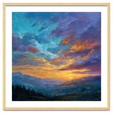 Ethereal Alpine Sunset Over Distant Peaks thumbnail