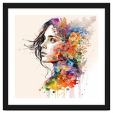 Quiet Muse In Watercolor Blooms thumbnail