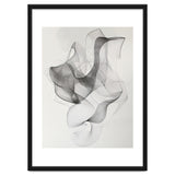 Abstract Black And White Swirling Lines Art thumbnail