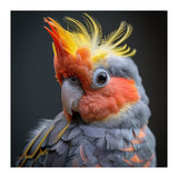 Cute Cockatoo Bird Portrait Colorful Crest (Print Only) thumbnail