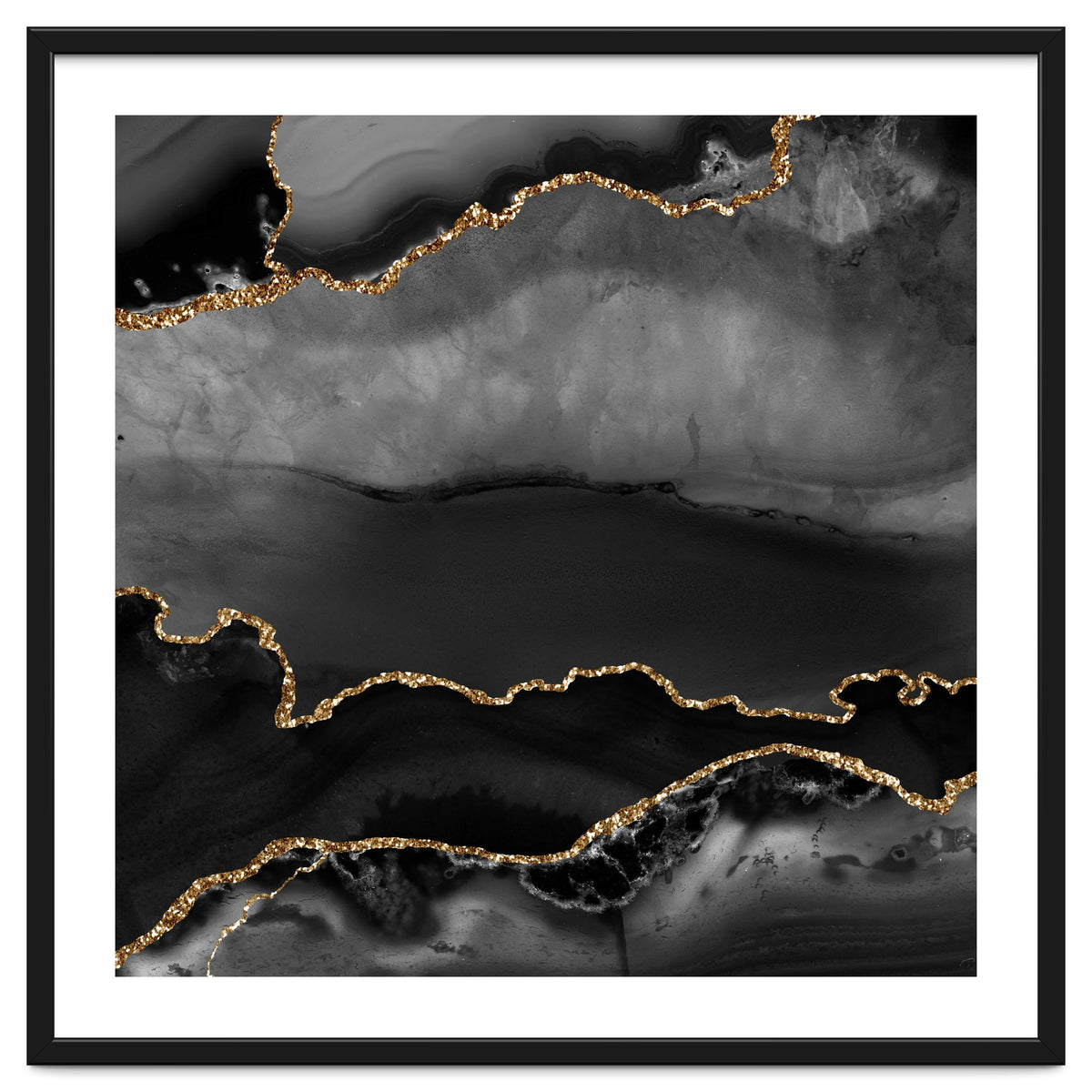 Black & Gold Agate Texture 02