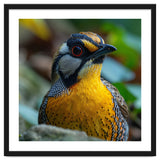 Close-up of a Yellow Bird featuring a Striking Red eye thumbnail