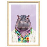 Hippopotamus in Gangster Havana Shirt thumbnail