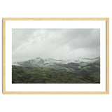 Snow-covered green mountains - Iceland thumbnail