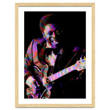 BB King. King Blues Guitarist. Blues Musician Legend Colorful thumbnail
