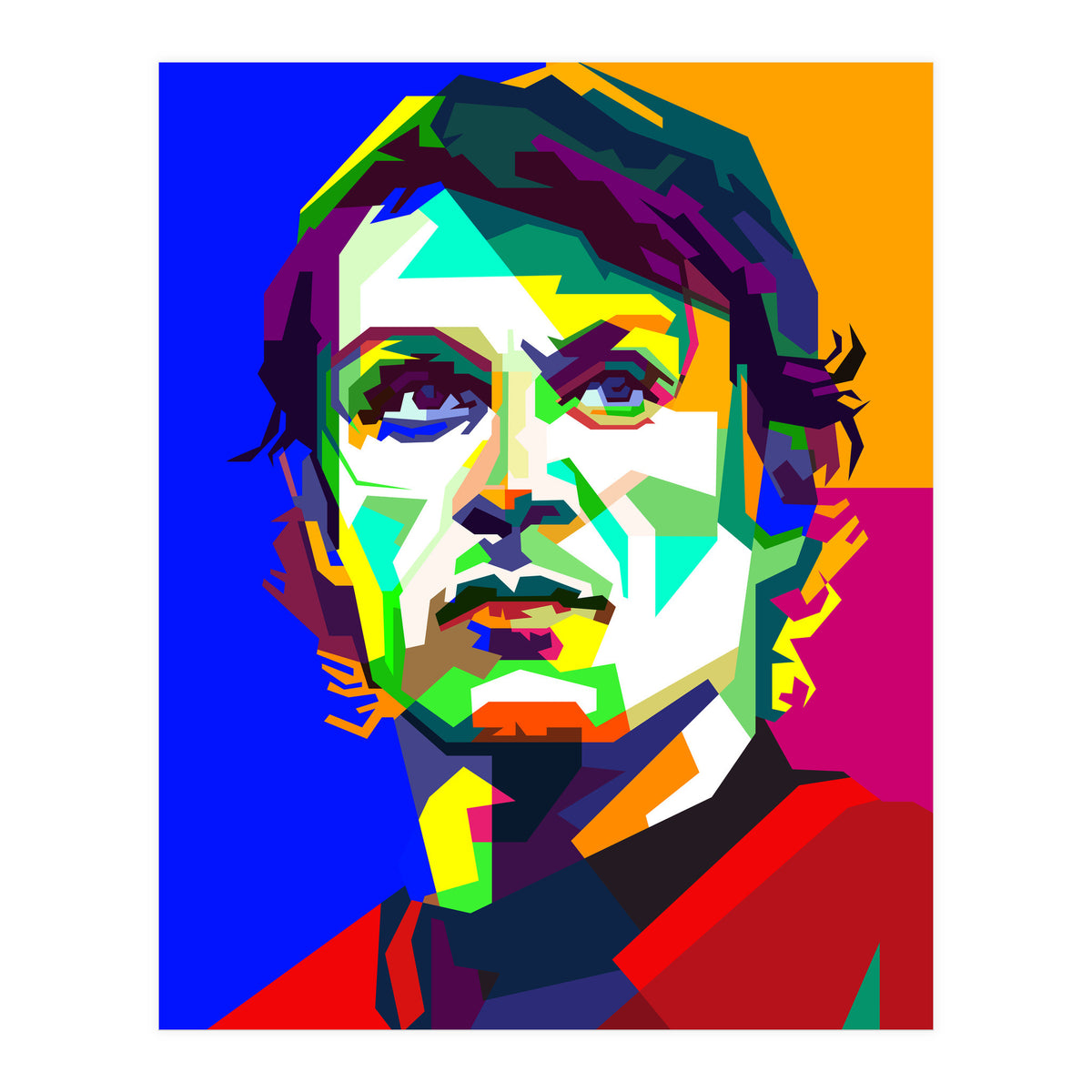 Paolo Maldini Italian Classic Football WPAP (Print Only)