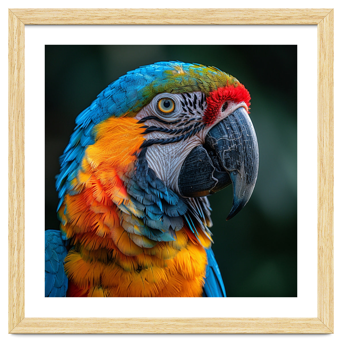 Close Up Of A Colorful Macaw Parrot