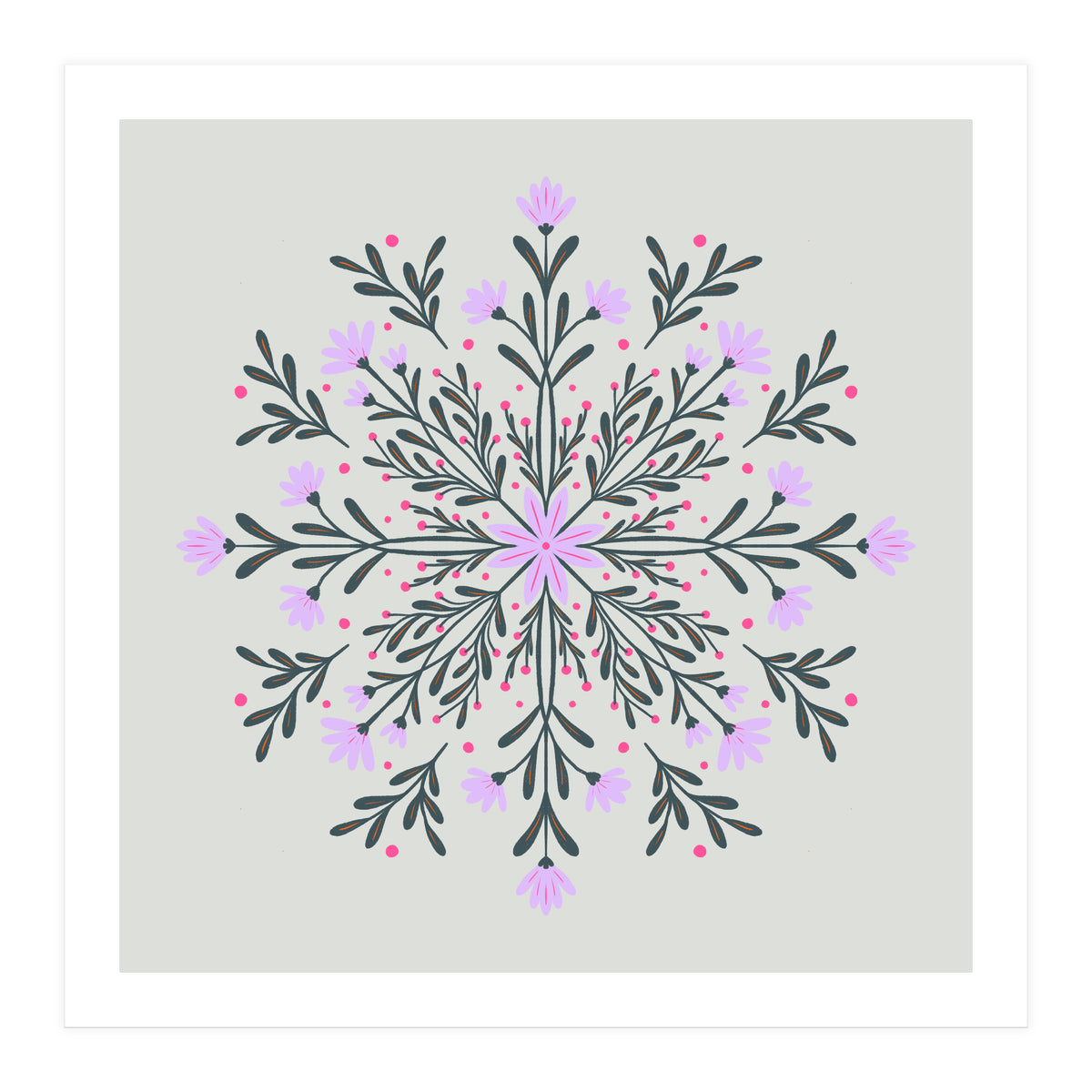 Spring Flowers Mandala (Print Only)